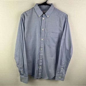 Everlane Mens Button Down Shirt XS Blue Light Long Sleeve Pocket Casual